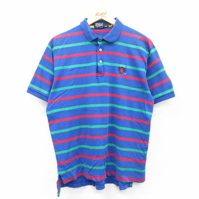 XL/古着 ラルフローレン 半袖 ブランド ポロ シャツ メンズ 90s ワン