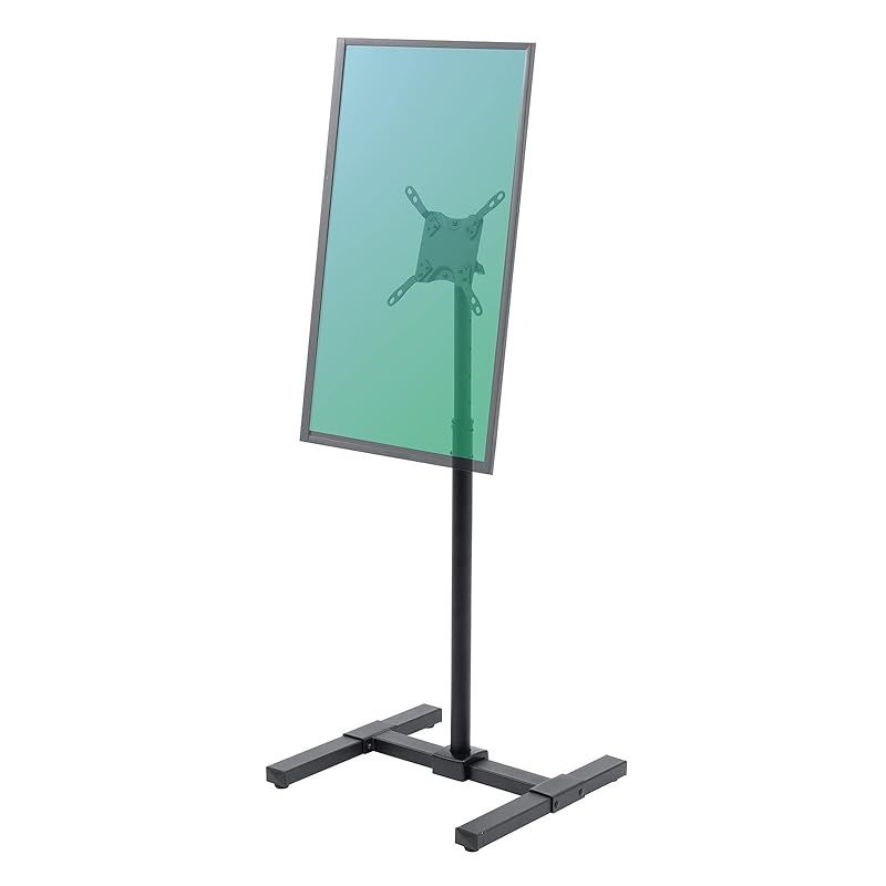 イーサプライ テレビスタンド ロータイプ 17～32インチ目安 耐荷重20kg デジタルサイネージ 床置き 縦置き 角度調整 高さ調整 VESA EEX-TVS032 1