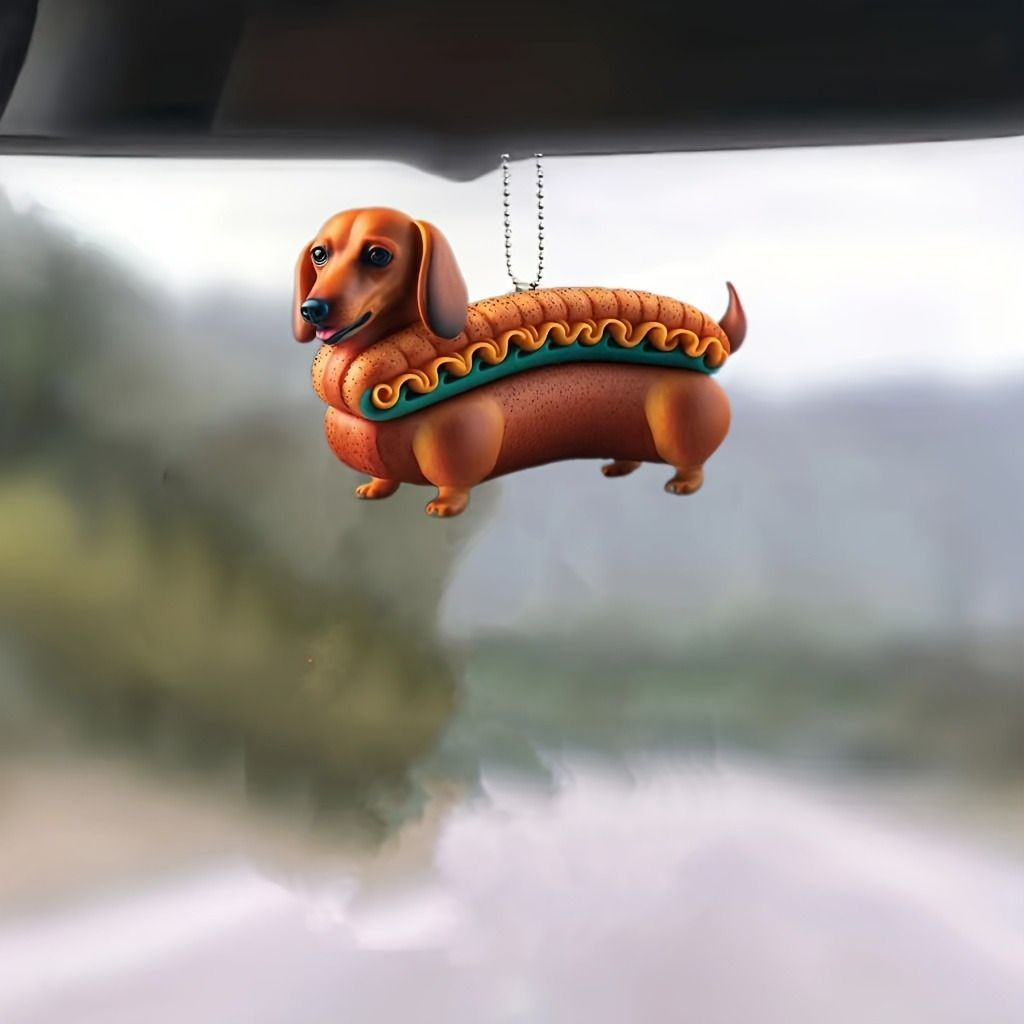 キーホルダー いぬ ダックスフンド かわいい 2D アクリル 8cm