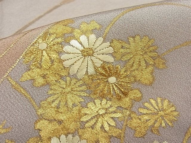 平和屋1■極上　創業460年・千總　訪問着　刺繍　流水草花文　暈し染め　金彩　伊勢丹扱い　逸品3s20187