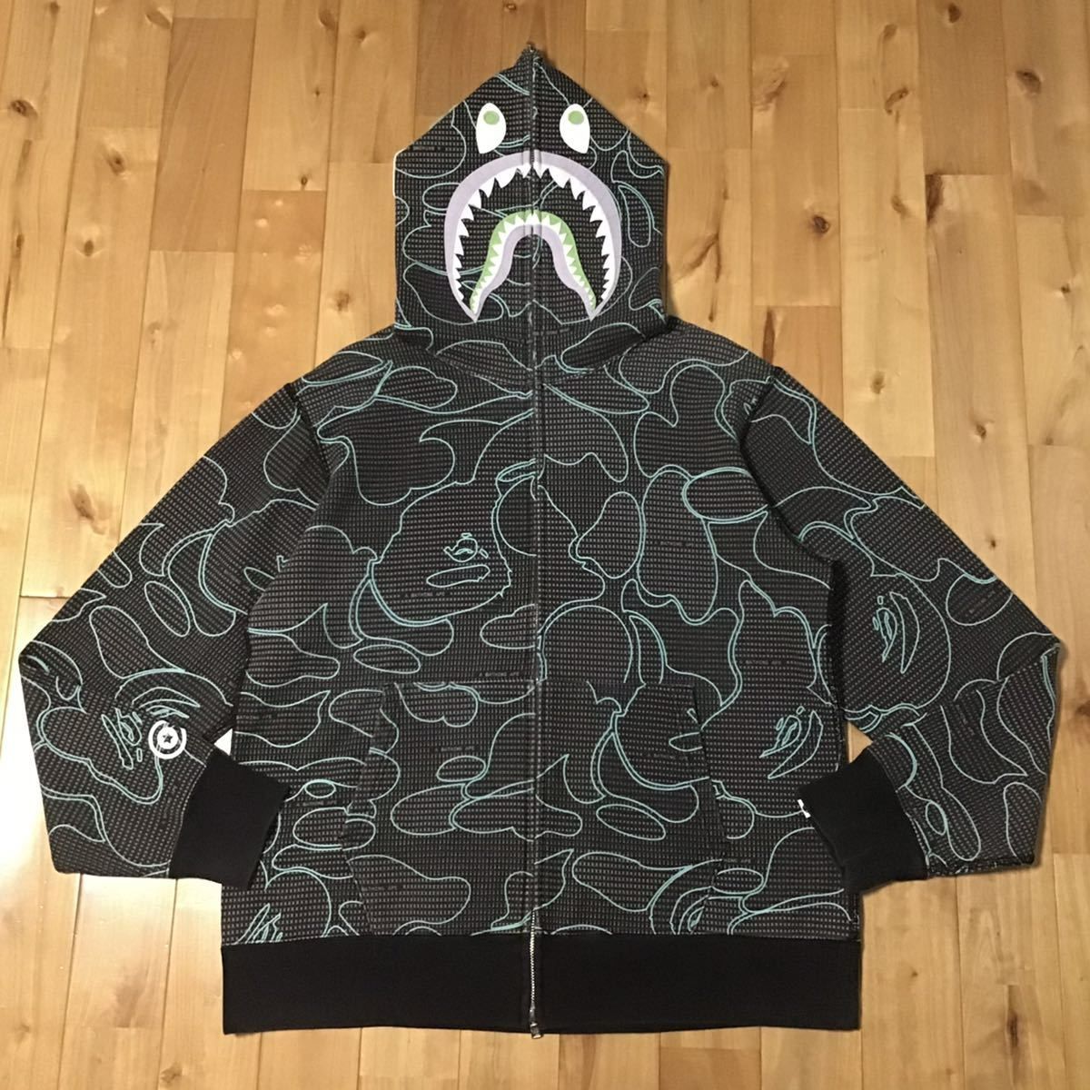 ☆激レア☆蓄光☆ APE camo シャーク スウェット トレーナー XL ア