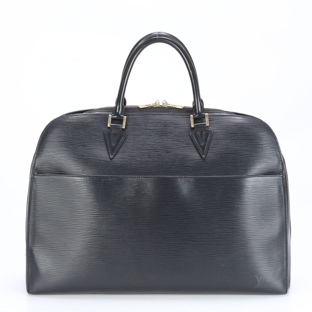 ✨極美品✨ フェリージ ブリーフケース ナイロン レザー 2層 B4可 紺茶