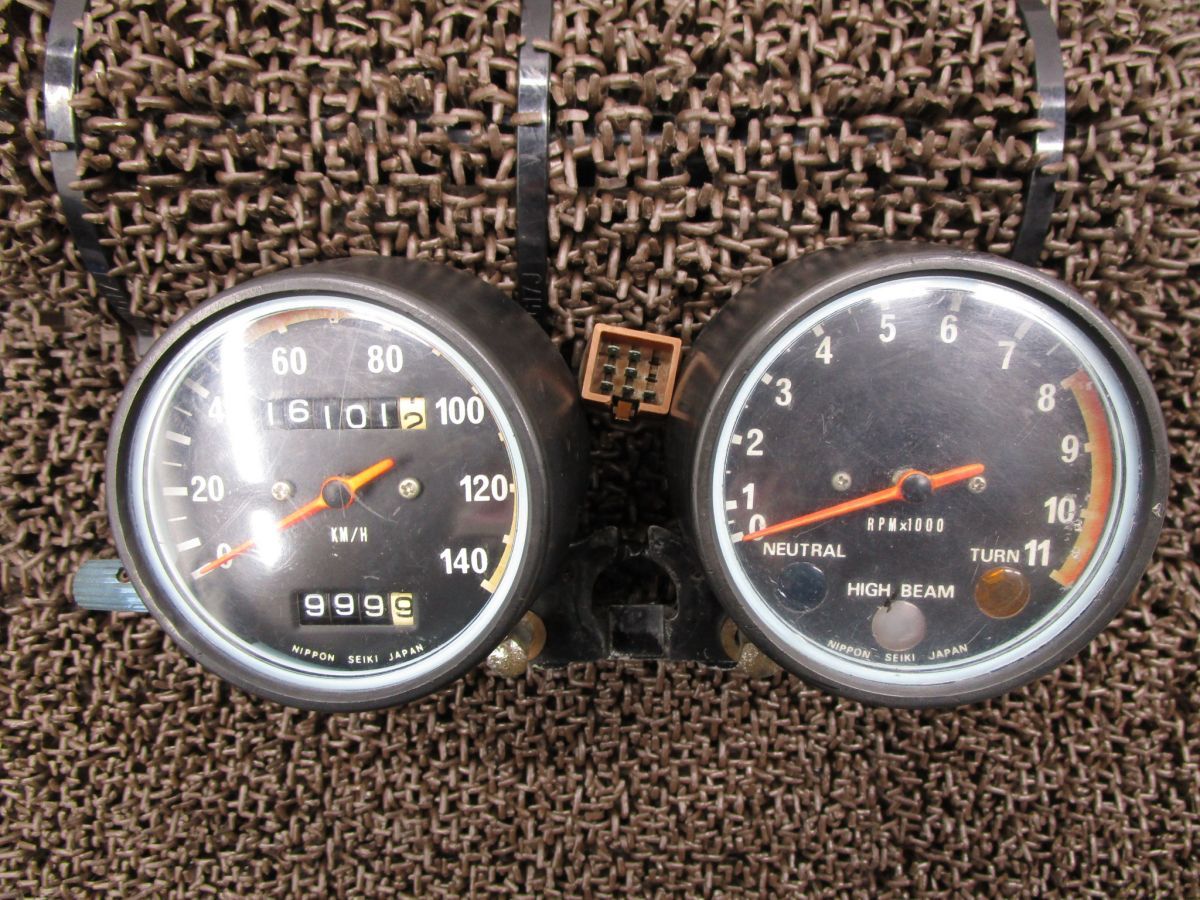 KE125 メーター スピード タコ ▲A6105 K1 カワサキ K1E キャブ車