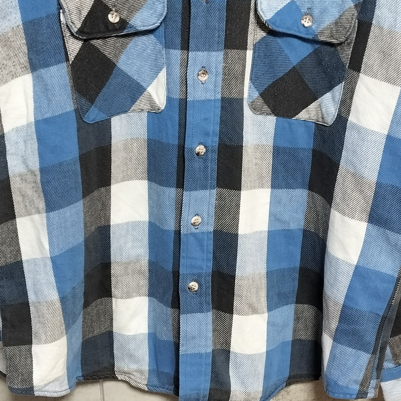 好配色】【USA製】FIVE BROTHER 70s 80s ヘビーネルシャツ XLサイズ