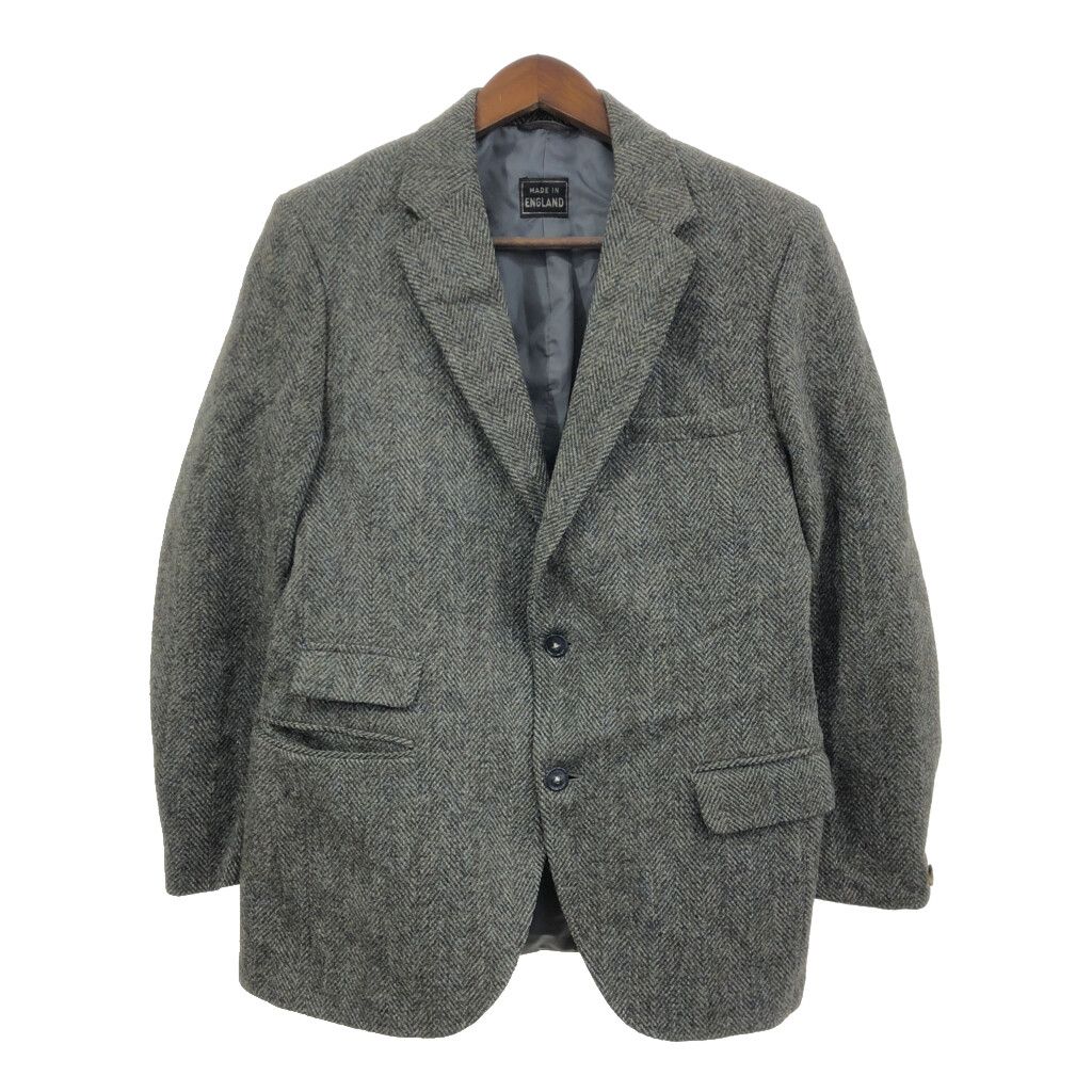 60年代 イングランド製 Harris Tweed ハリスツイード ヘリンボーン テーラードジャケット ヴィンテージ (メンズ S) 中古 古着 Q7894