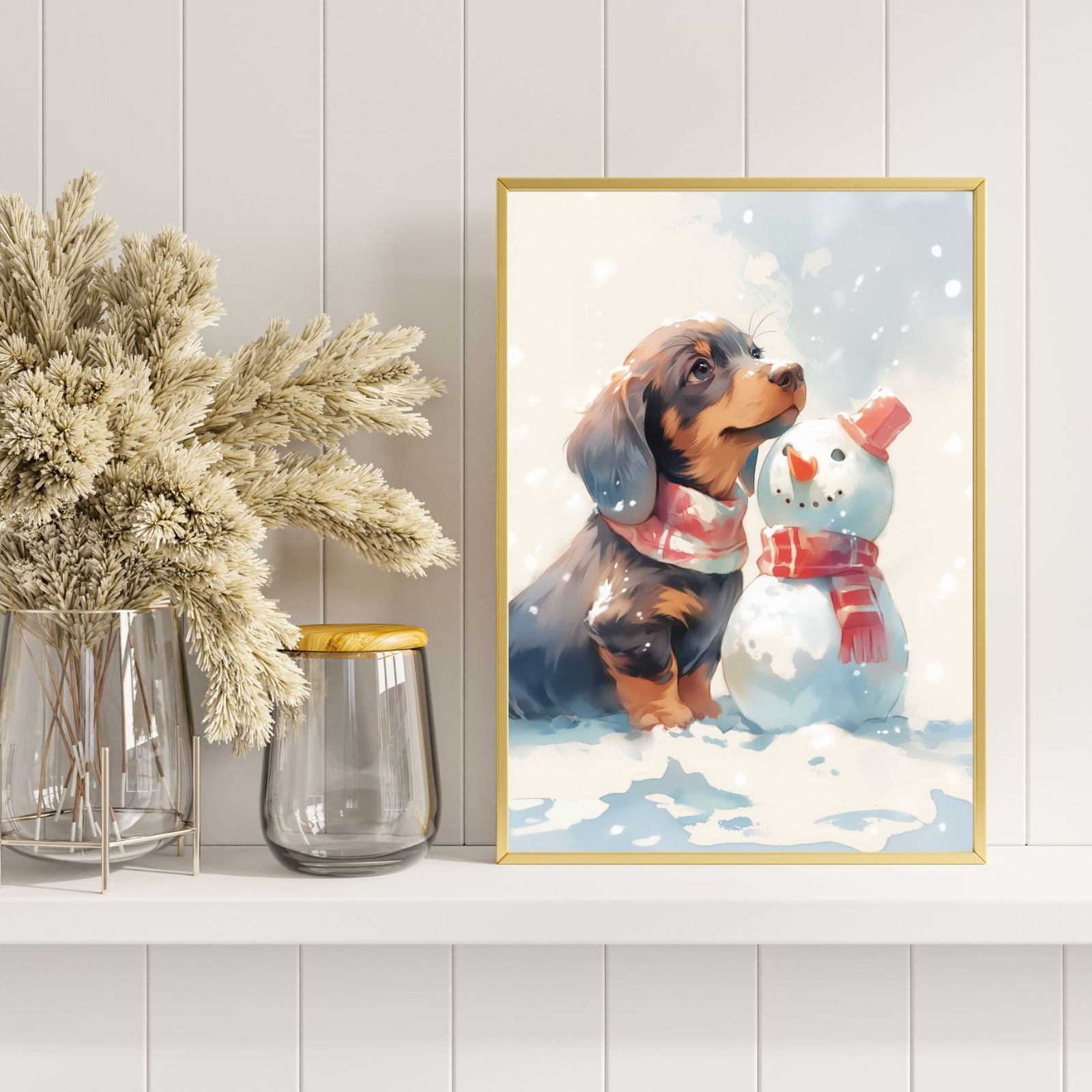 アートポスター 犬の絵