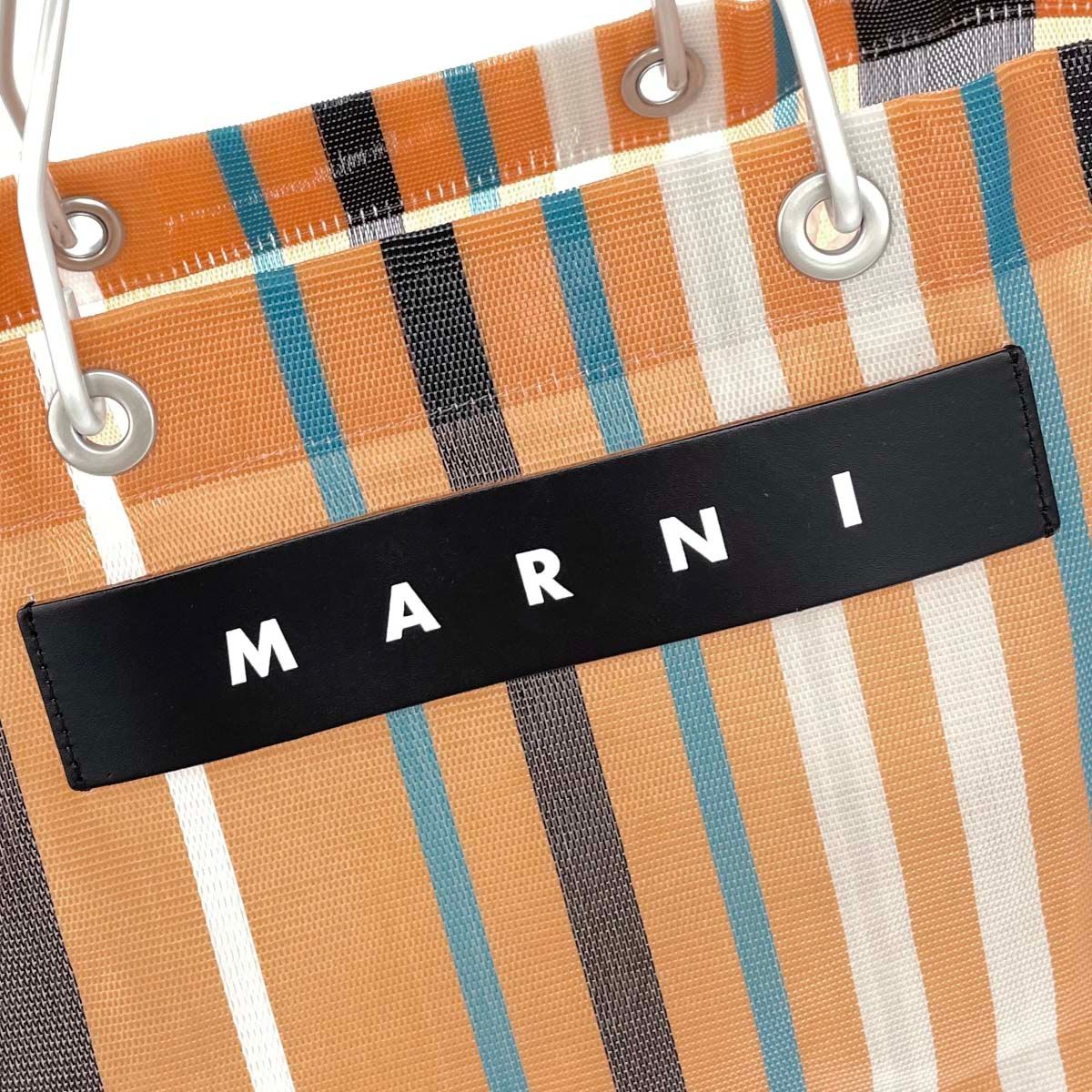 良い MARNI マルニ トートバッグ/フラワーカフェ ナイロンメッシュ