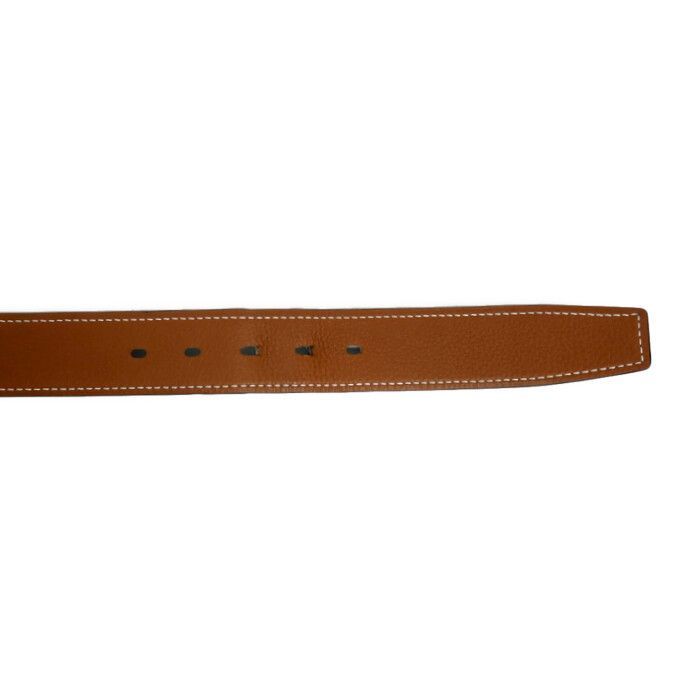 HERMES レザーベルト ブラック/ブラウン ベルトバックル 《ラグーヌ》 & リバーシブルベルト 《エルメス