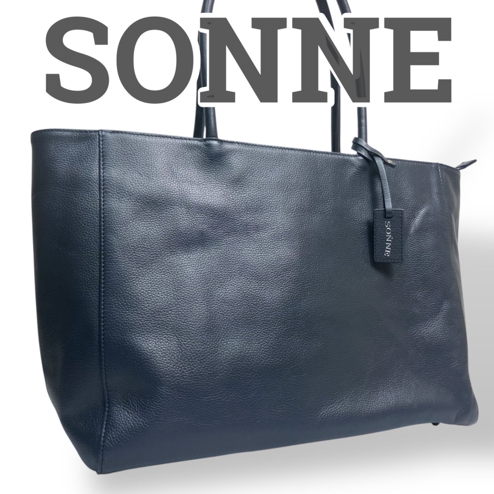 ♥級 SONNE ゾンネ ビジネスバッグ リュック レザー 本革 ブラック オールレザー 多収納 A4 PC 通勤 通学 メンズ レディース ユニセックス 男女兼用 ビジネス お出かけ 日常使い
