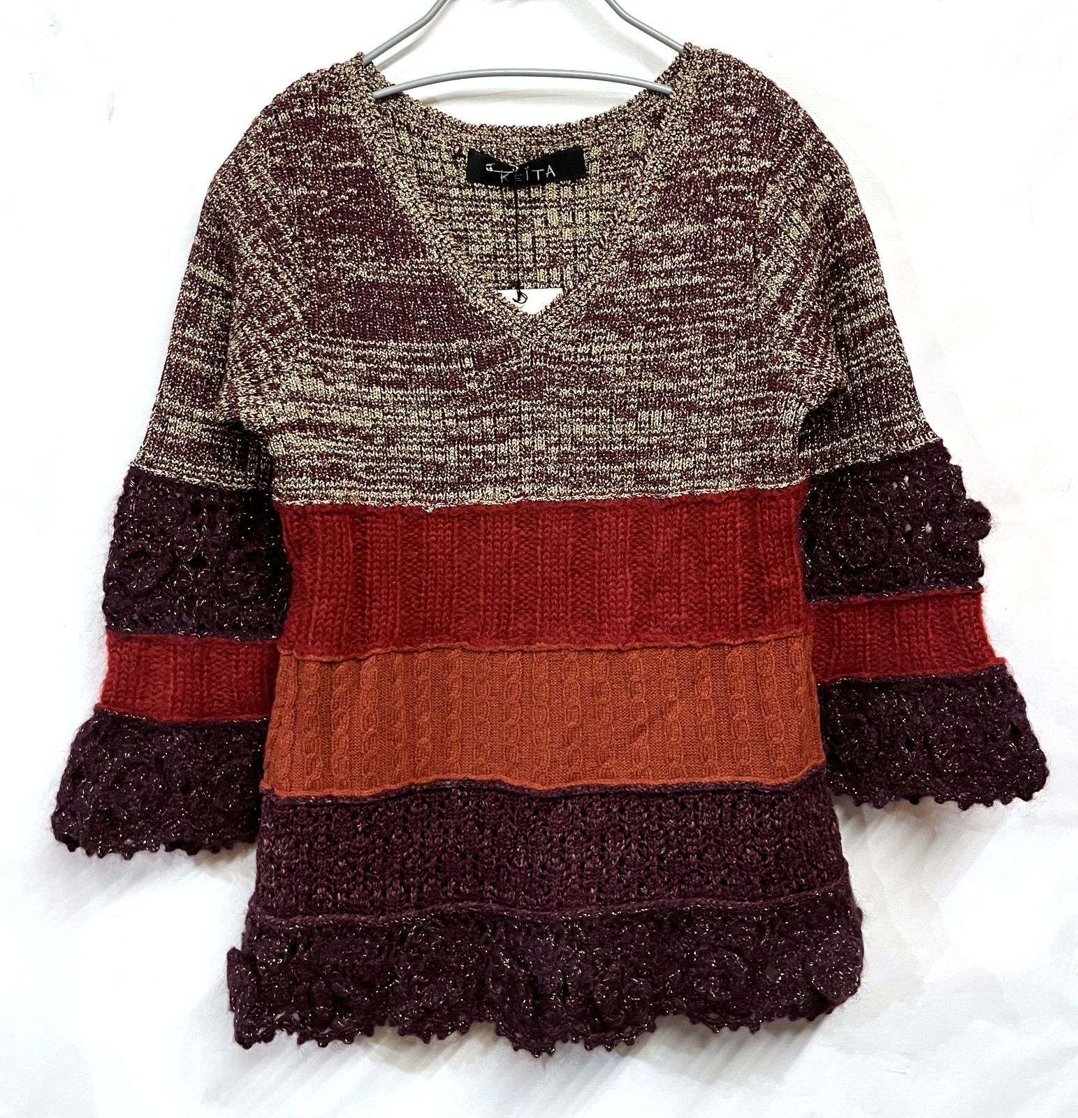 00s ヴィンテージ デッドストック KEITA MARUYAMA TOKYO PARIS｜ケイタマルヤマ トウキョウパリス ボーダー リブニット KWY