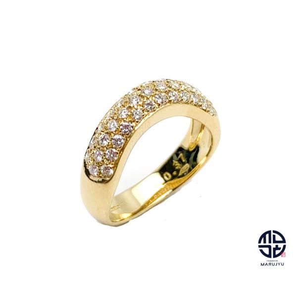PICCHIOTTI ピキョッティ 750 18金イエローゴールド ダイヤモンド パヴェ D0.37ct リング 指輪 約7.5号 アクセサリー -  レディースアクセサリー