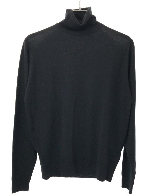 美品 JOHN SMEDLEY ジョンスメドレー ウールニットセーター L 黒 JOHN SMEDLEY ジョンスメドレー LEVIN ハイゲージタートルネック