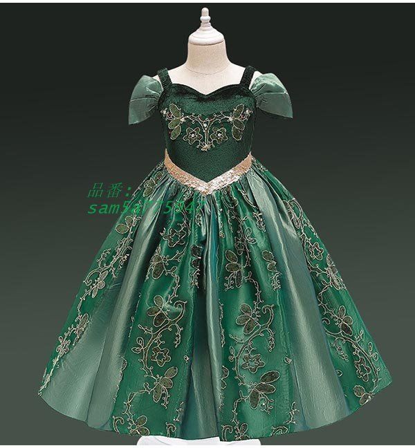 ピアノ発表会 ドレス 子供ドレス パニエ付き 袖あり 半袖付き 中学生 ワンピース 女の子 演奏会 姫系 キッズドレス am 5 a 775947