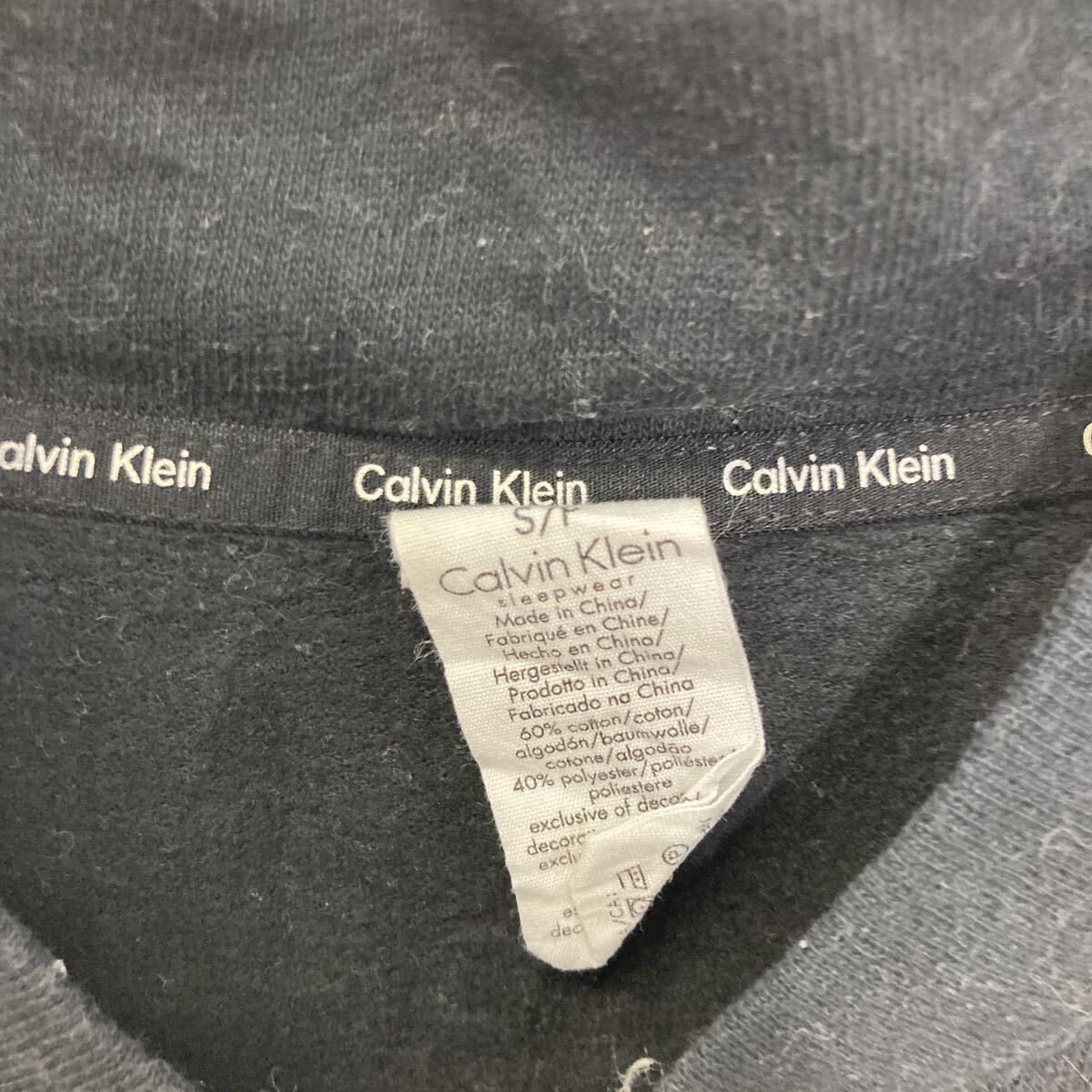 Calvin Klein プリント スウェット トレーナー S ブラック カルバンクライン 古着卸 アメリカ仕入 a609-6716