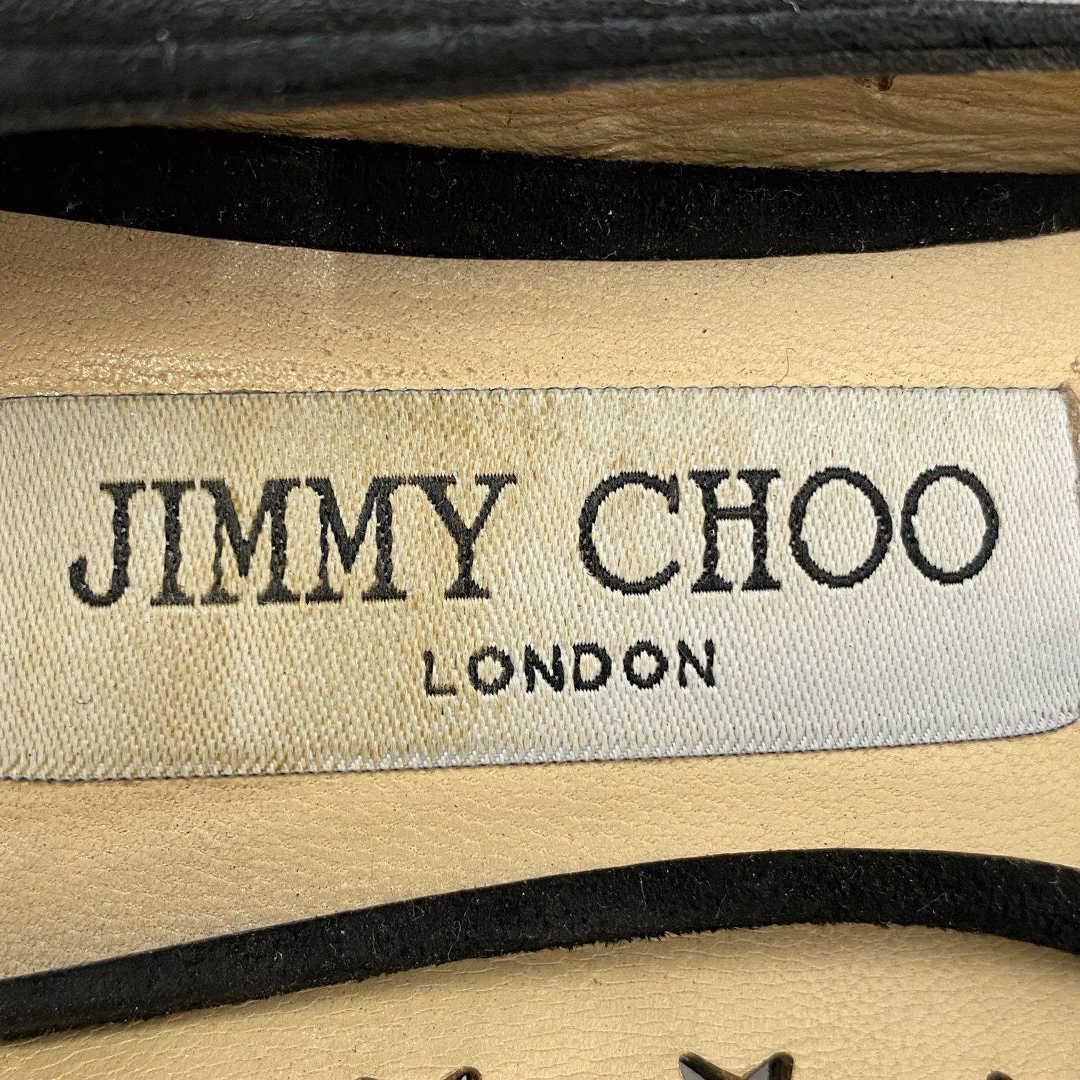 2d10 JIMMY CHOO ジミーチュウ スターパンチング パンプス 34 1/2  