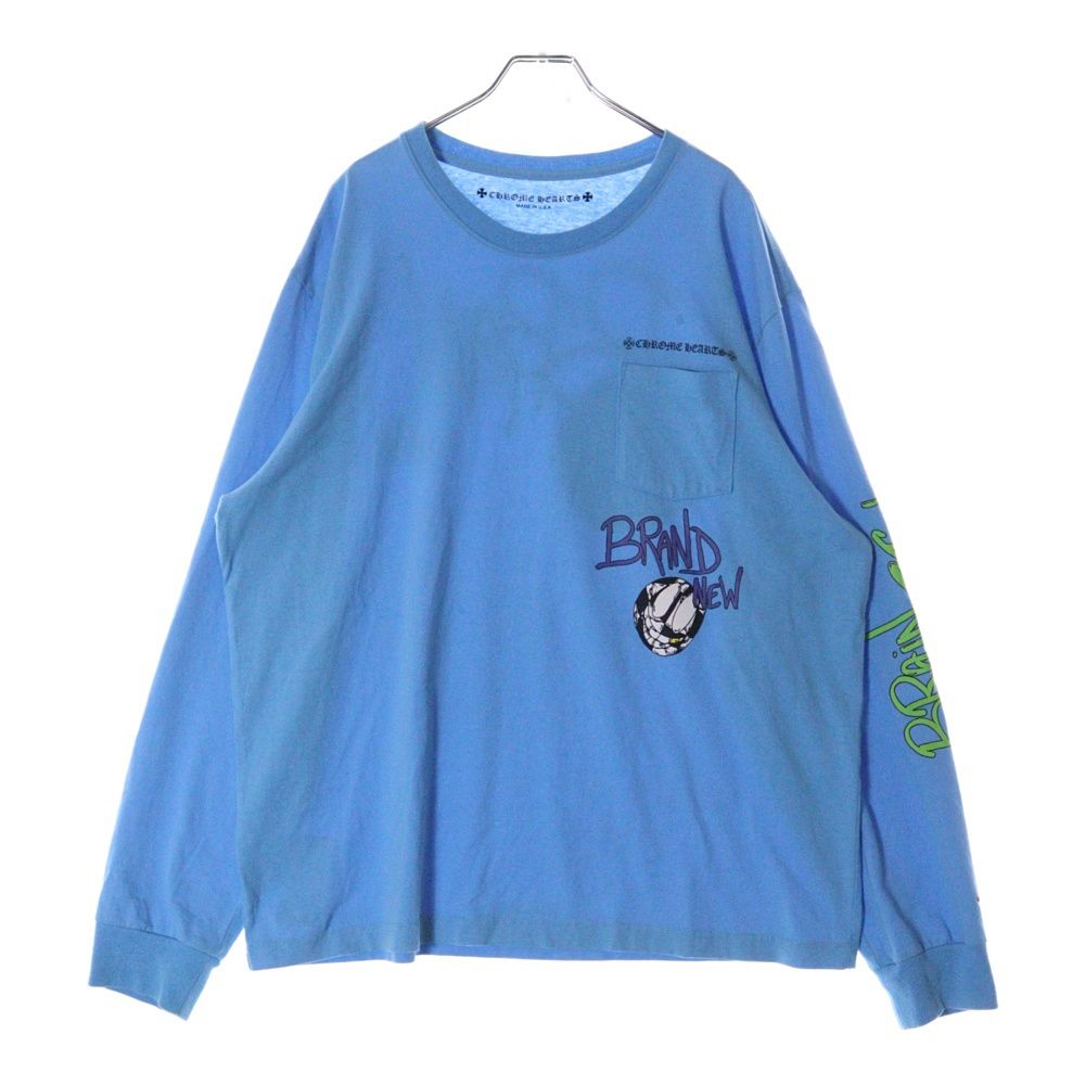 【正規品】クロムハーツ　マッティボーイBRAIN NEW lサイズ青 CHROME HEARTS クロムハーツ MATTY BOY PPO BRAIN NEW SWTSHRT