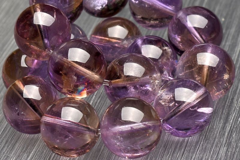 １点物 AAA バイ アメトリン 13mm ブレスレット パワーストーン 天然石 _U7348