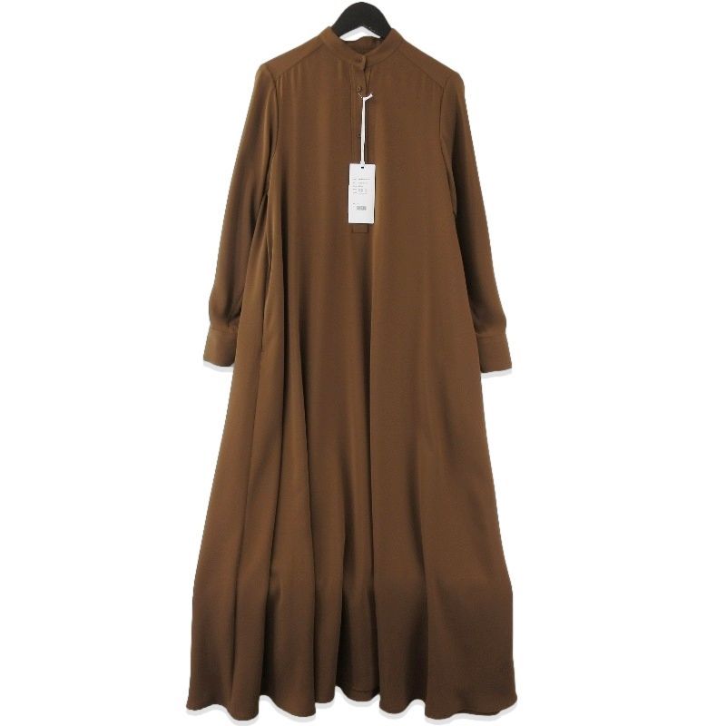 ♥ Graphpaper グラフペーパー Satin Band Collar Dress GL251-60222C レディース サテン ブラウン 0 タグ付き 71013724