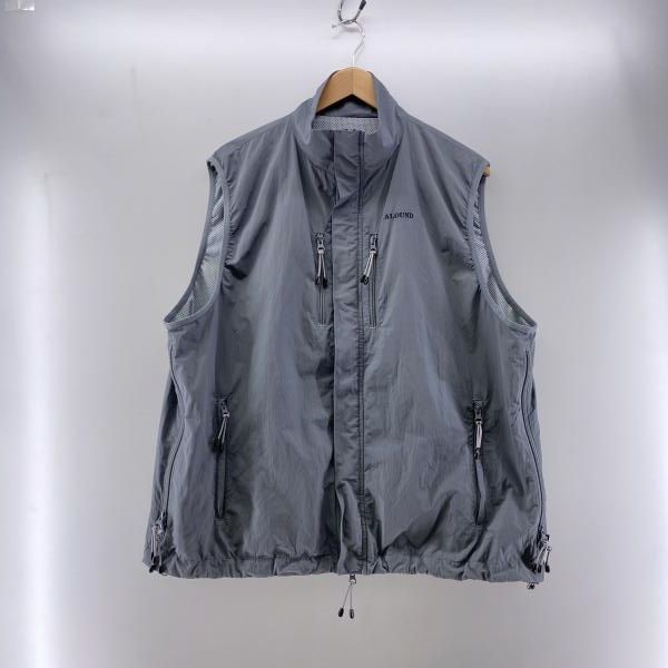 ALOUND グレー ベスト 中古】ALOUND ナイロンユーティリティベスト グレー M アラウンド[24