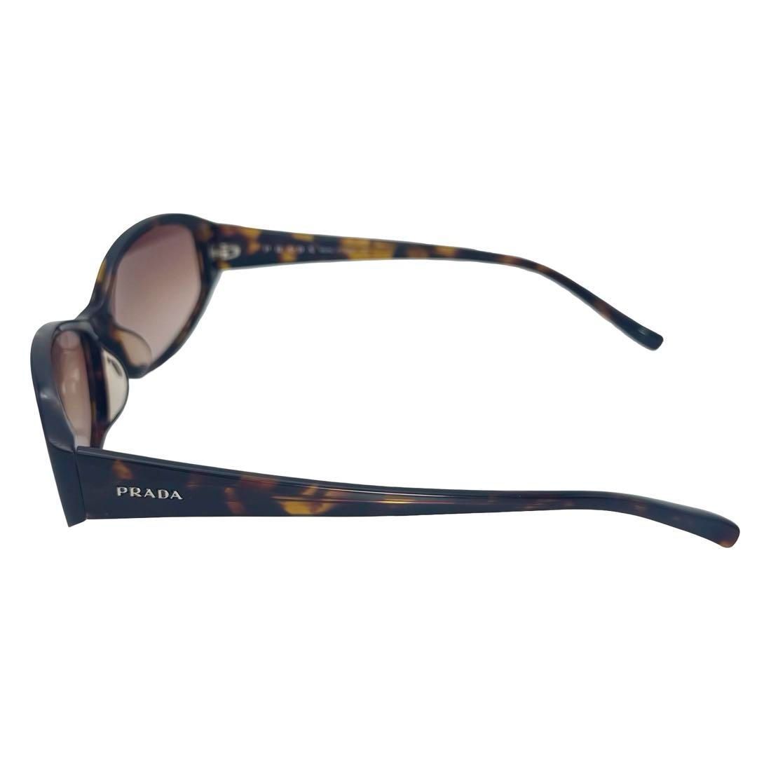 PRADA サングラス SPR21H べっ甲調 ブラック サイドロゴ 日本製 PRADA プラダ SPR21H サングラス べっ甲調 ダークブラウン