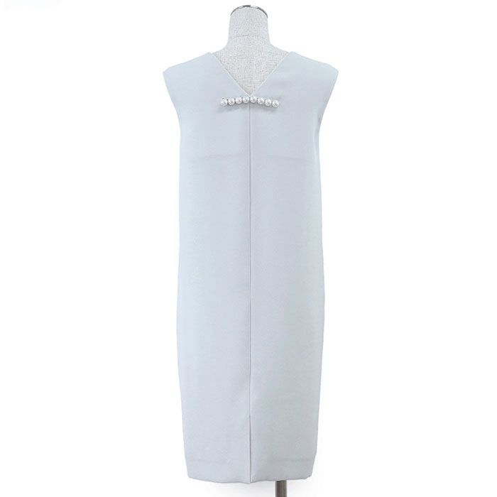 【美品】YOKO CHAN パール ノースリーブ ウール ワンピース ドレス 極美品】YOKO CHAN ワンピース ドレス パール ノースリーブ 黒 38 ひざ