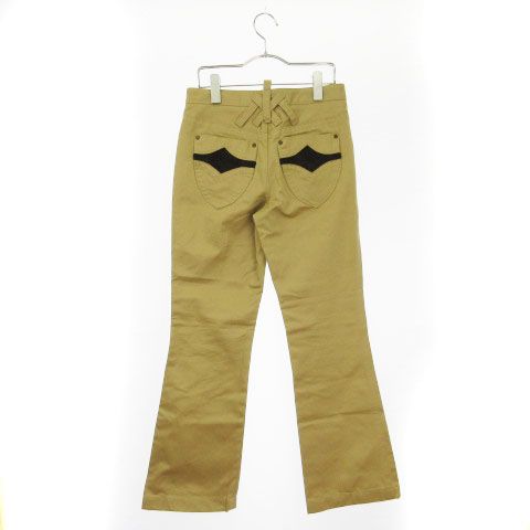 ディースクエアード DSQUARED2 パンツ チノパン ハイウエスト ハラコ 38 ベージュ AA CA7 cmy0313