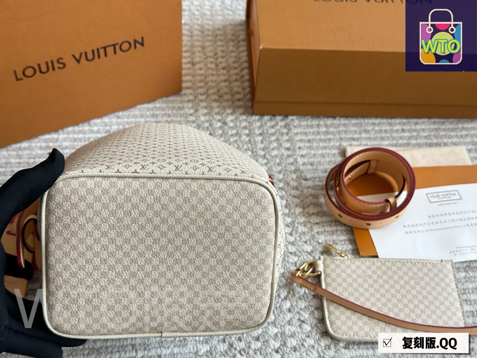 花チャーム付き☆LOUIS VUITTON☆オール・イン BB ミニトート オール・イン BB バイカラー モノグラム・アンプラント レザー