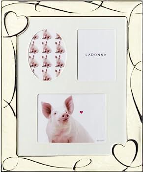 【】ラドンナ リビング フォトフレーム ホワイト 6切判 3窓 NP08-06-WH