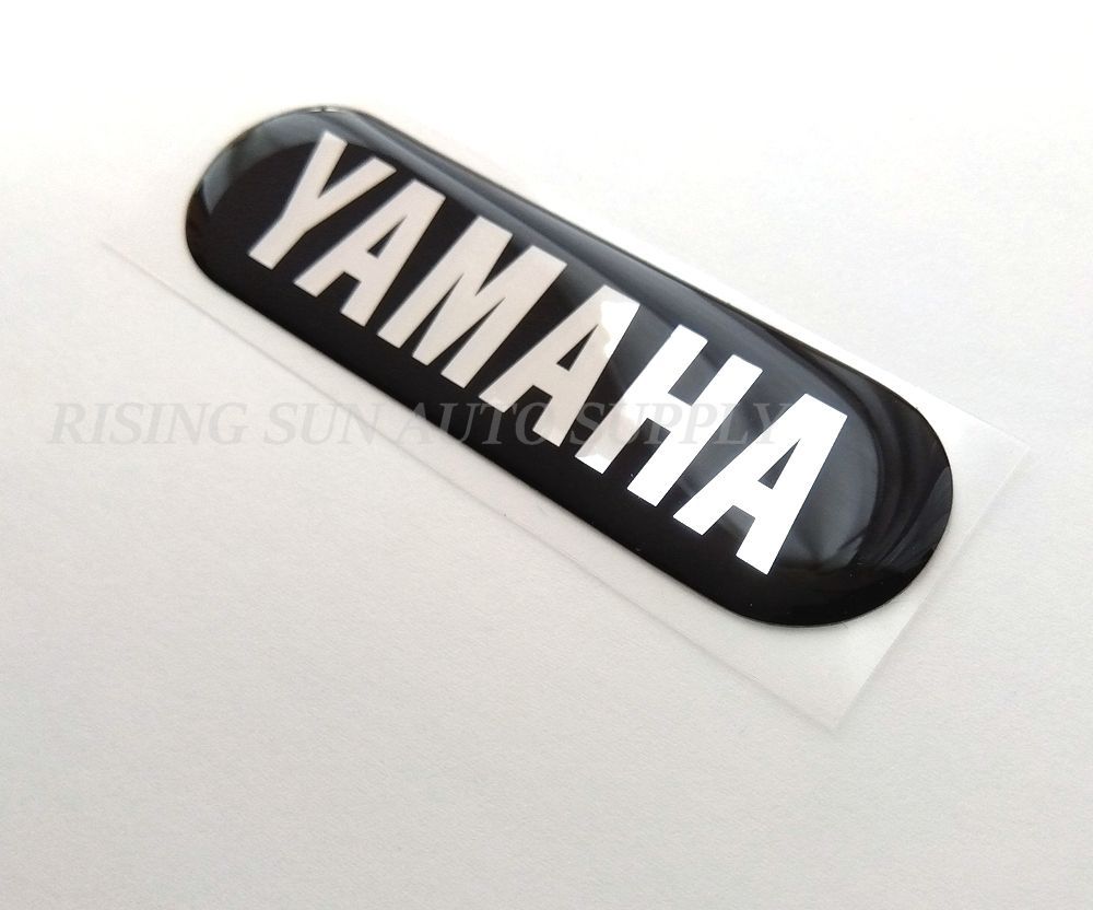 新商品 ヤマハ純正エンブレム[YAMAHA] ブラック/鏡面シルバー 84mm