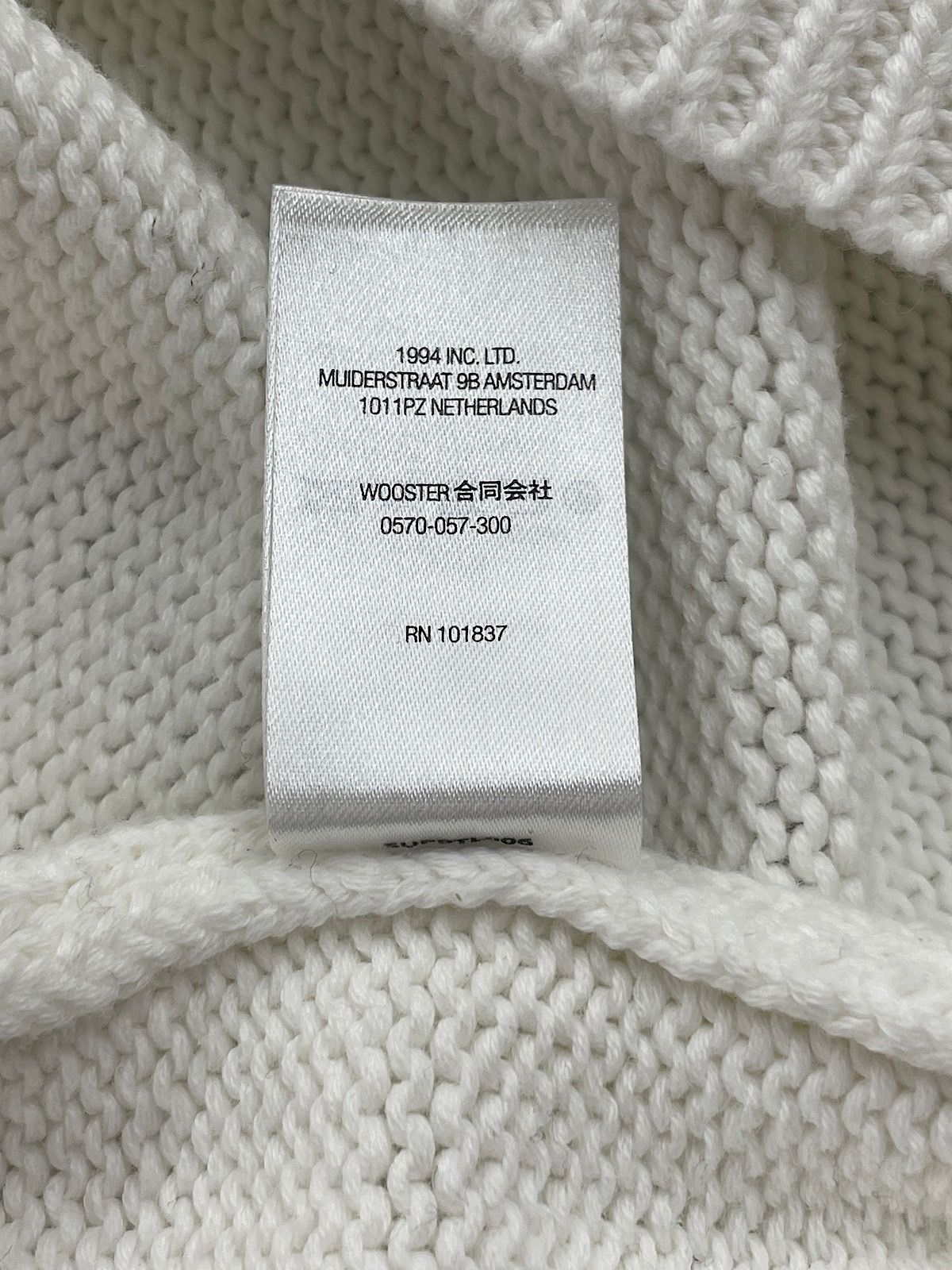 『USED』   Supreme シュプリーム Chenille Logo Sweater シェニール ロゴ セーター コットン/アクリル  /ナイロン ホワイト メンズ