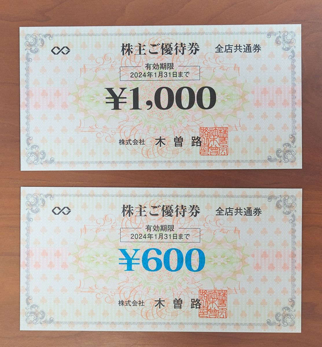 木曽路 株主優待 1600円 有効期限2024/1/31 - メルカリ 木曽路 株主優待 1600円 有効期限2024/1/31 - メルカリ