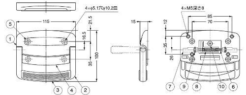 ランプ印 トランクハンドル TMU-115 濃紺