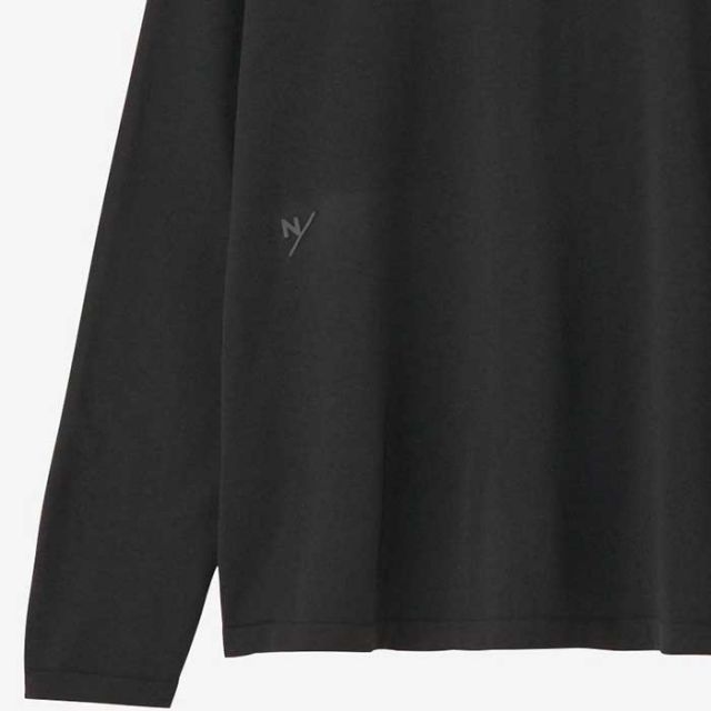 theory◆長袖シャツ/--/シルク/BLK/01-3108208-050-901 粋 九尾光輝ロングTシャツ 絡繰魂 231007 和柄 和風 狐 きつね