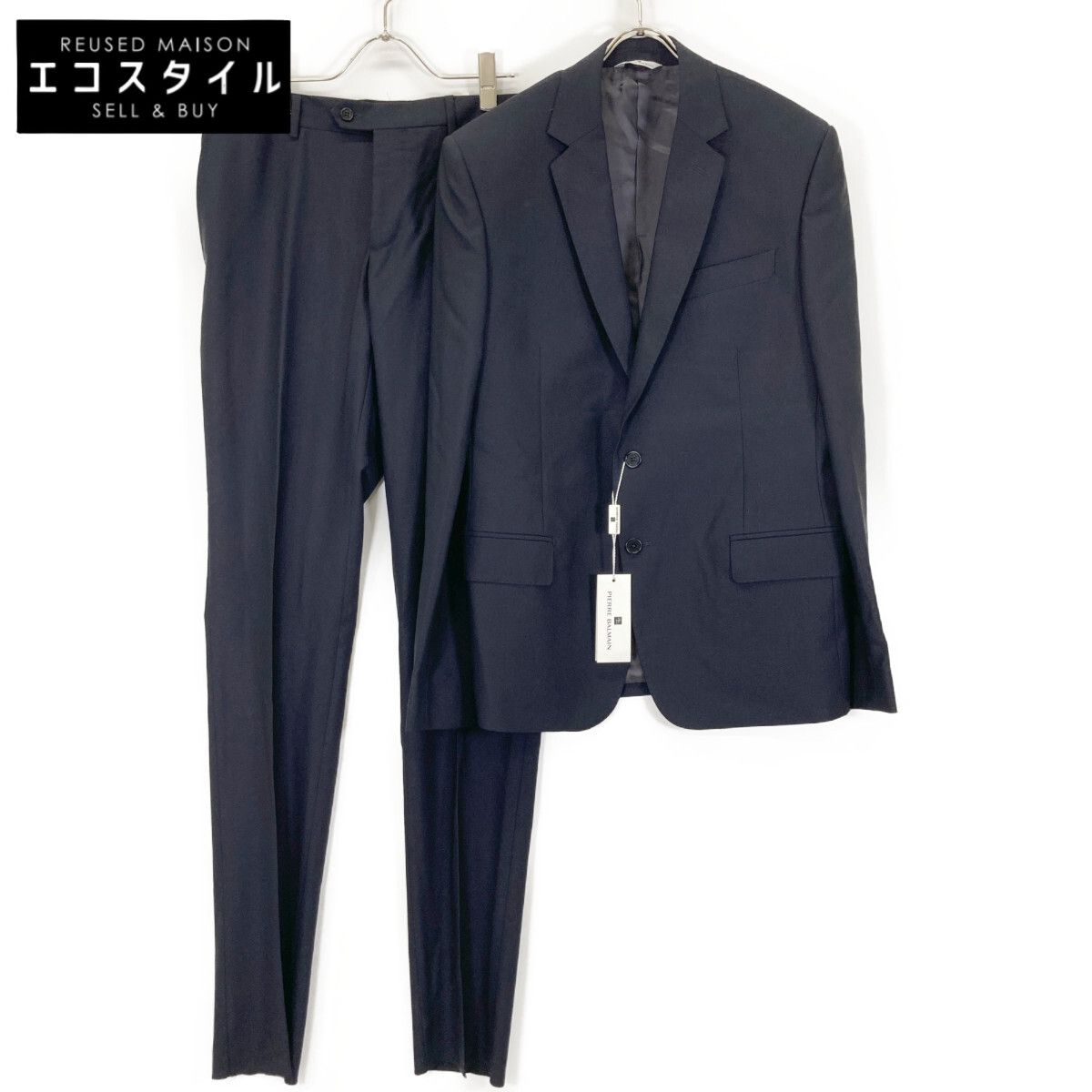 PIERREBALMAIN ピエールバルマン 1926055 ﾈｲﾋﾞｰ ｼﾝｸﾞﾙ2つ釦ｽｰﾂ 52