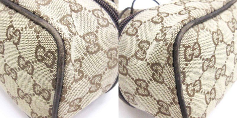 グッチ GUCCI GGキャンバス 巾着 ポーチ ミニハンドバッグ ドロー