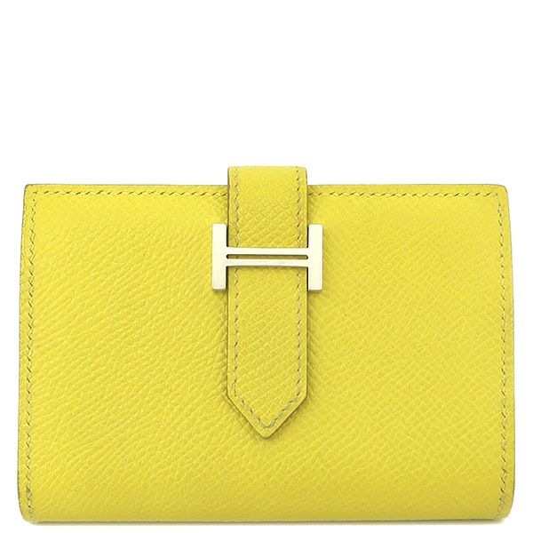 HERMÈS アリゲーターベアンダークブラウン 二つ折り財布 エルメス