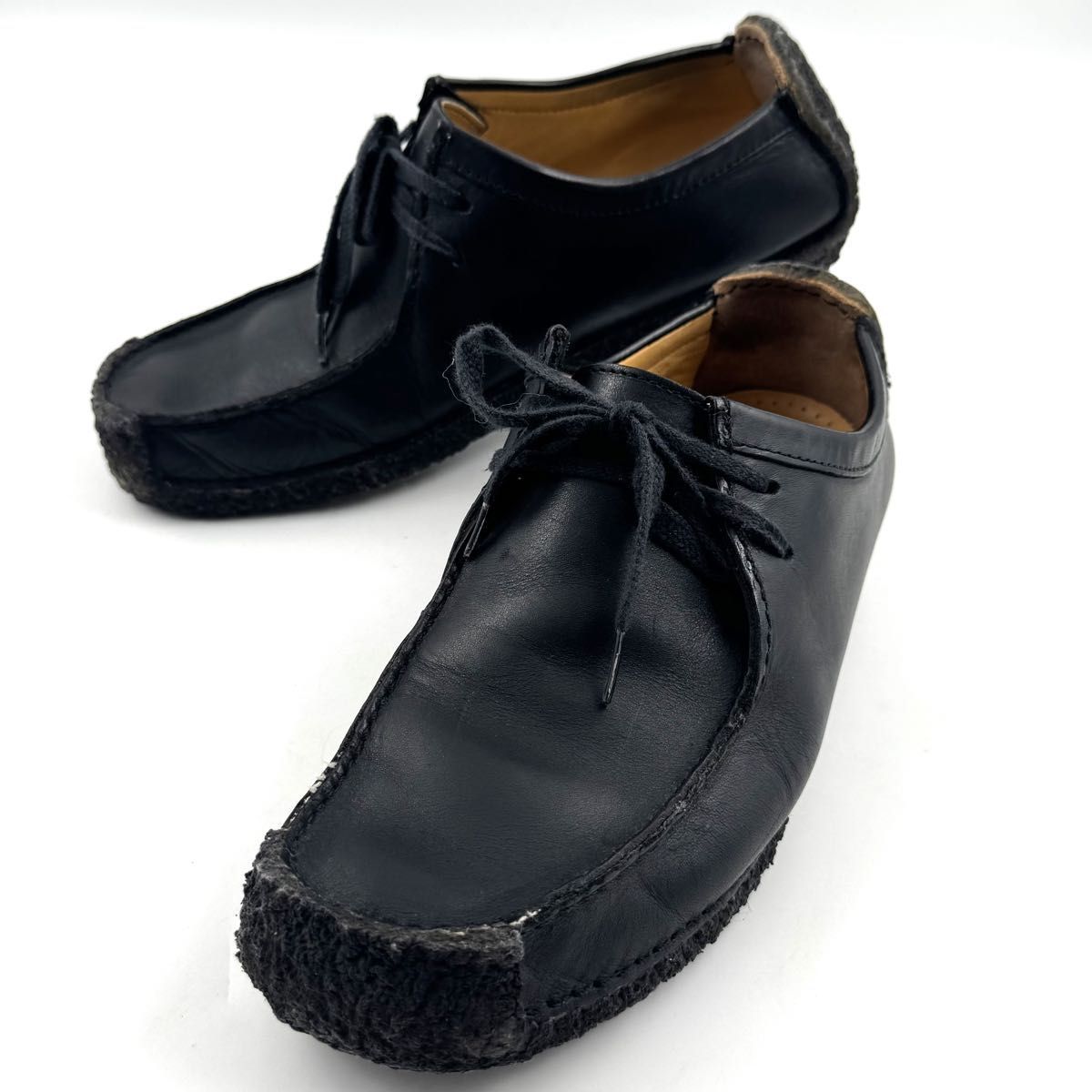 ♥級 Clarks Wallabee NATALLIE クラークス ワラビー ナタリー レザー 本革 ブラック BLACK 黒 UK8.5 27.5cm