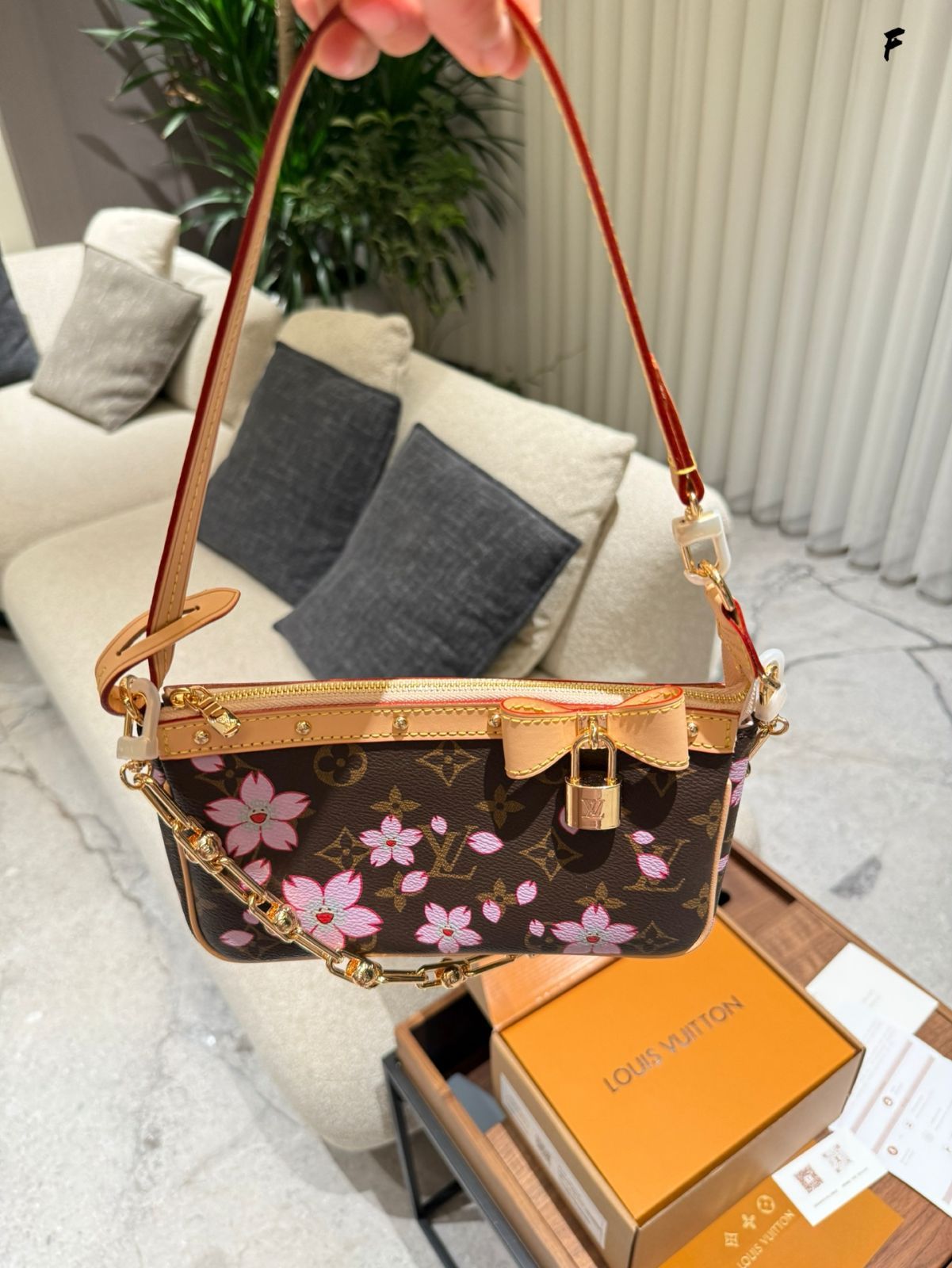 LOUIS VUITTON ダミエ エベヌ Wホック 三つ折り財布 リペア美品