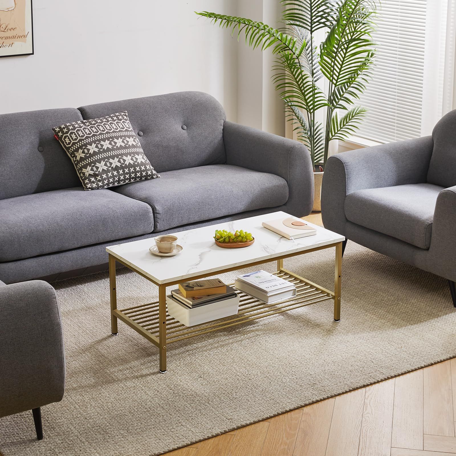 Aibiju ローテーブル テーブル 一人暮らし チャブ台 机 低い 90x45x38cm リビングテーブル センターテーブル おしゃれ 収納付き 高さ調節 大理石風 ゴールド YD-TM001G MARWIL-DEMENAGEMENTS_CH