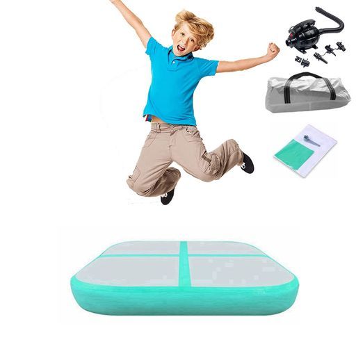 トランポリンクッション子供大人用インフレータブルマット1m長さ1m幅20cm厚室内屋外用静音防水運動不足解消家庭用|トレーニング|チアリーディング|テコンドー|体操|ヨガ|武道収納携帯に…