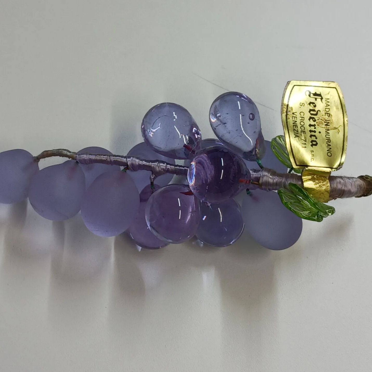 ベネチアングラス　ムラーノ murano ガラス置物　硝子細工　葡萄　ブドウ ぶどう 葡萄 ブドウ 硝子細工 ガラス 置物 オブジェ ムラーノ