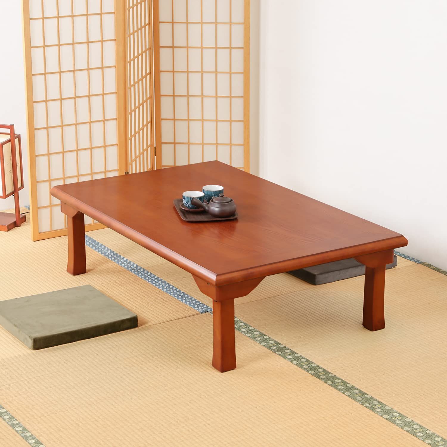 座卓 テーブル 折りたたみ 幅120×奥行75×高さ34cm 不二貿易 ブラウン