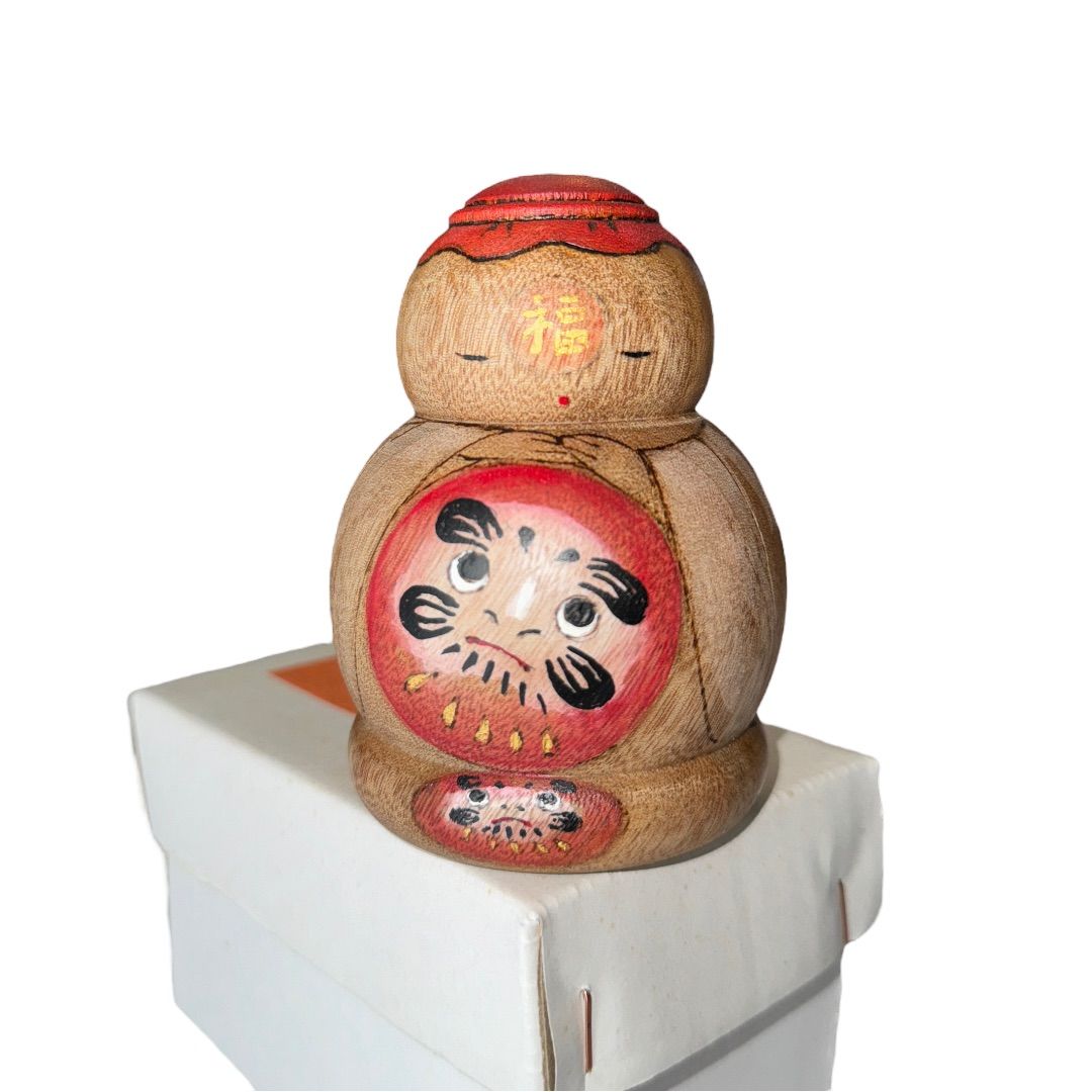 創作こけし　沖いずみ作　(うふふ) 創作こけし 沖いづみ 【 おひなさまOhinasama 】KokeshiDoll