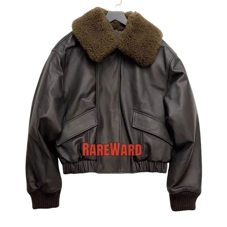 Lemaire ルメール 24FW Leather Blouson With Shearling Collar