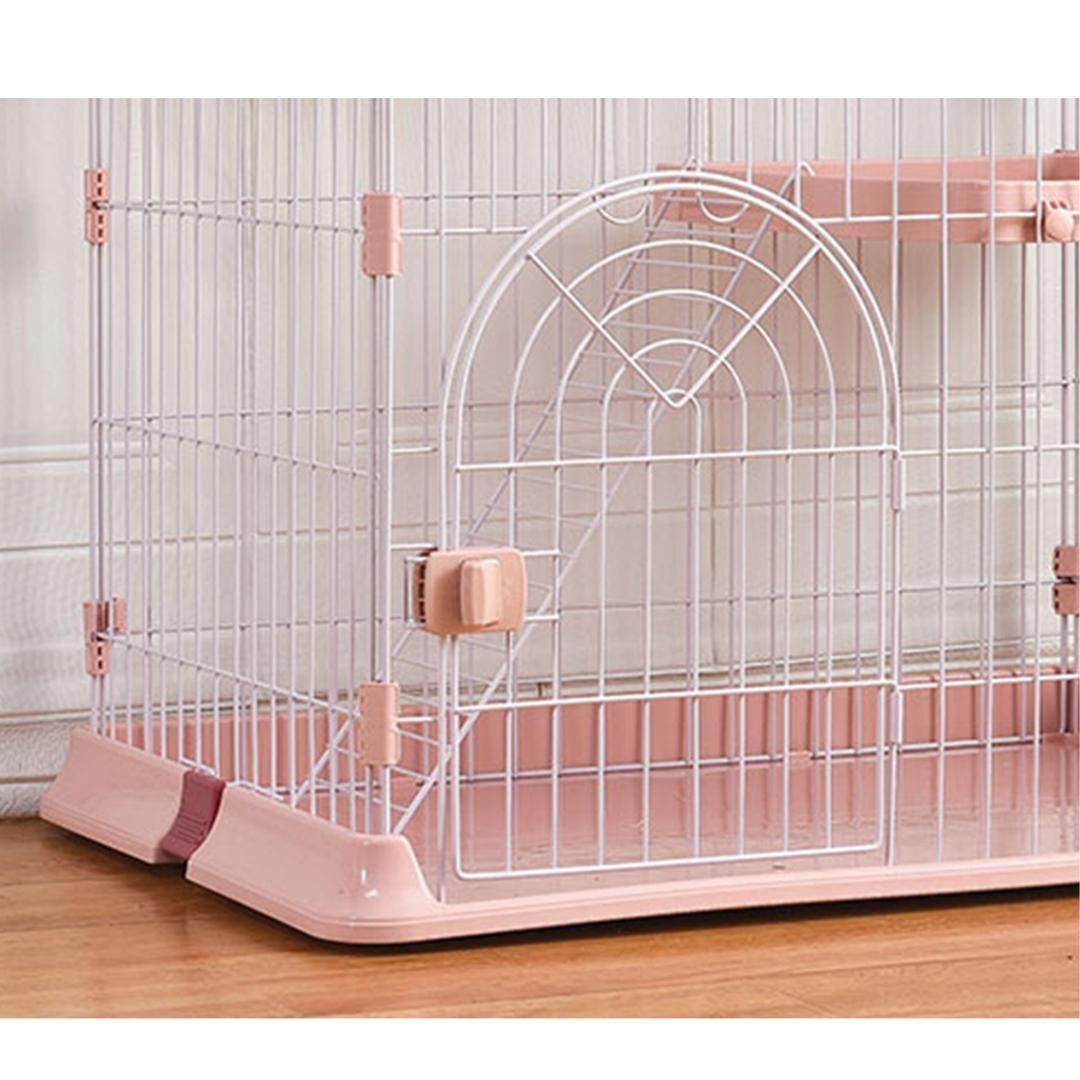 キャットケージ　キャットゲージ　猫用品　ピンク　ペット用品線材鉄製
