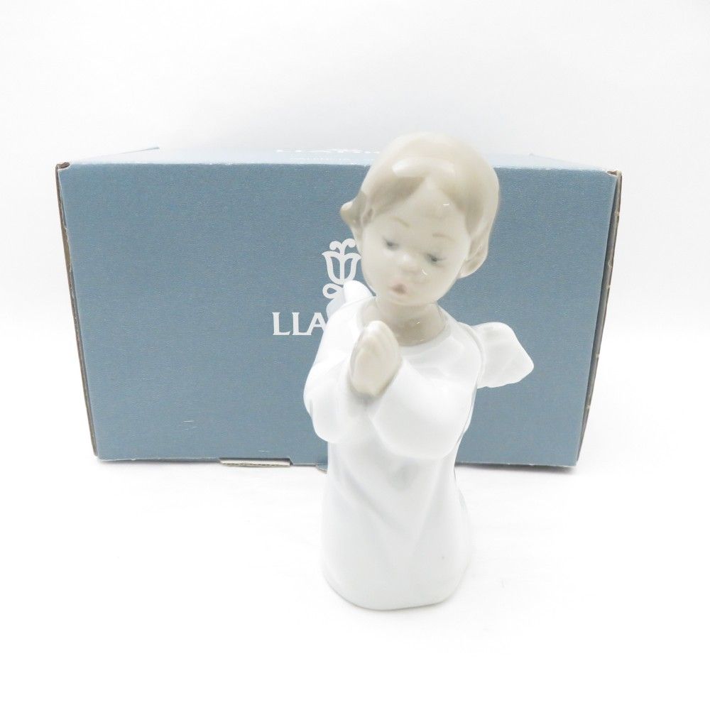 美品 LLADRO リヤドロ 4538 可愛いお祈り フィギュリン 置物 陶器人形 天使 西洋陶磁 SY11363G2 