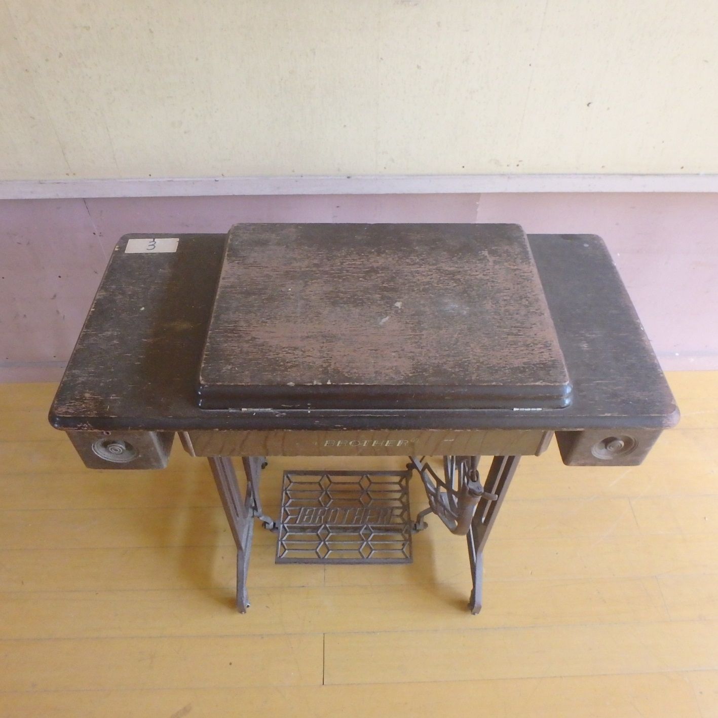 ブラザー アンティーク足踏み ミシン用テーブルベース ミシン台 昭和