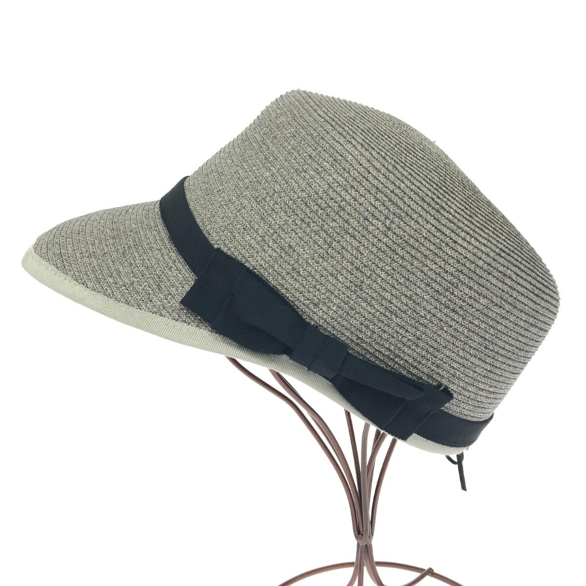 CA4LA カシラ キャスケット 帽子 グレー レディース リボン 帽子 服飾