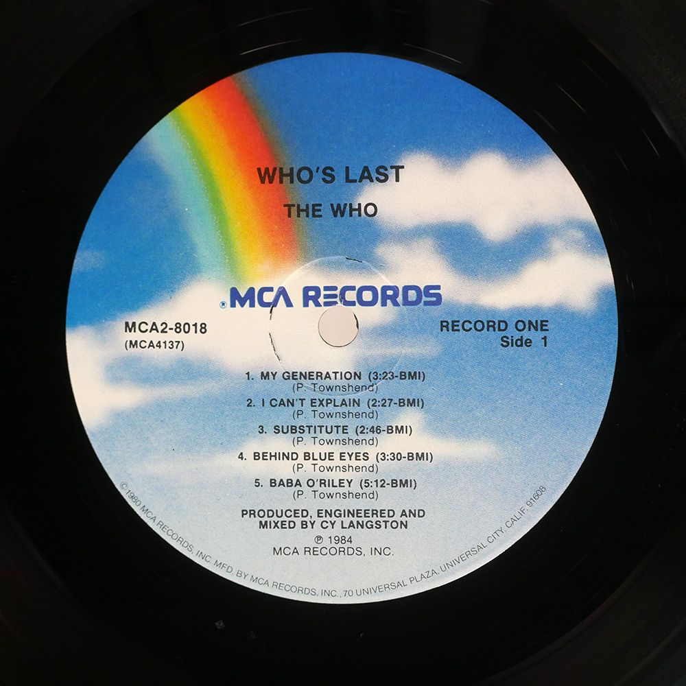 米 US盤 THE WHO/WHO'S LAST/MCA MCA28018 LP - メルカリ