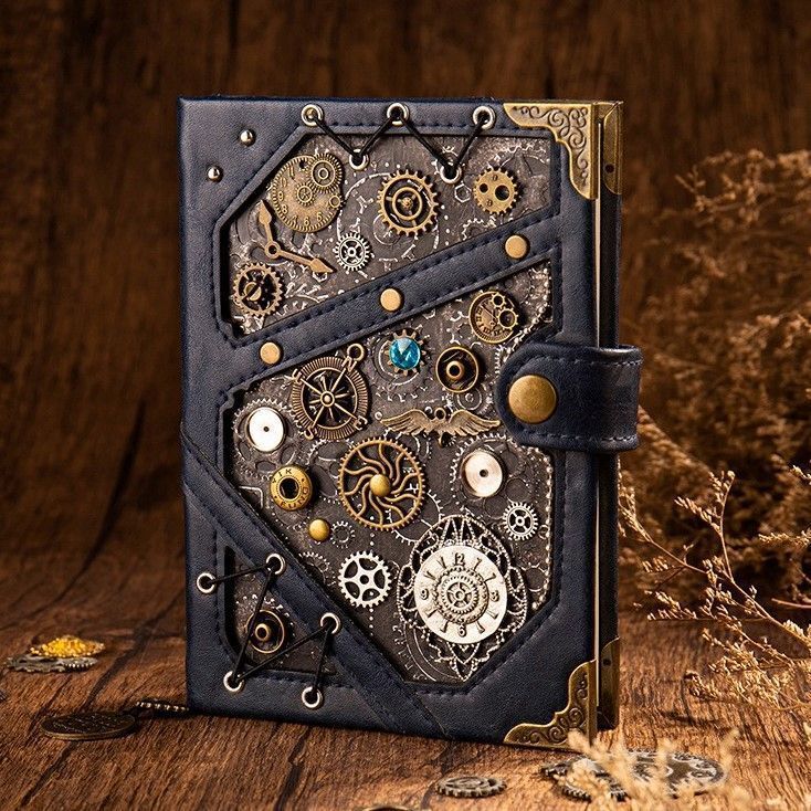 手帳 ノート おしゃれ レトロ ファンタジー 雑貨 文具 魔法 コスプレ スチームパンク 異世界 中世 インテリア雑貨 インテリア小物 レザー